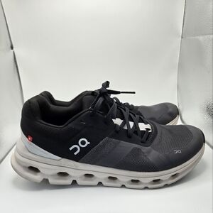 On Running Men's Grah & Black Running Shoes